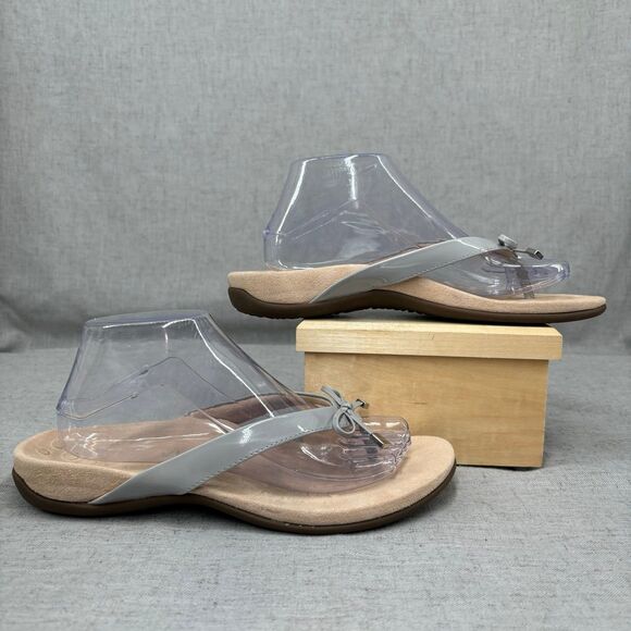 Vionic Bella Sandals‎ Grey Flip Flop Thongs Slides Slip On Women’s Size 9 - Picture 2 of 10